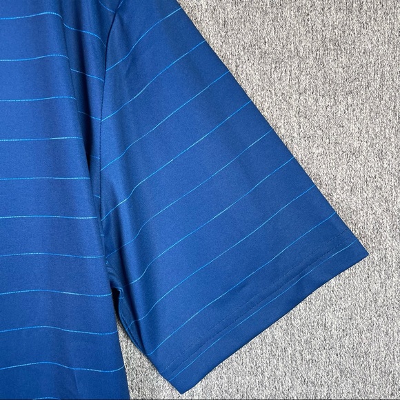 Callaway Golf Polo Opti-Dri Blue Striped Short Sleeve Shirt Men’s Size Medium - Picture 5 of 8